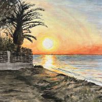 amanecer en al mar
